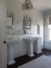 The recent style of sinks includes the bathroom pedestal sinks, where you can choose different stands. His And Her Sink Ideas Transitional Bathroom Chambers And Chambers Architects
