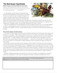Allele Frequency And Evolutionary Arms Race The Red Queen Hypothesis Red Queen Hypothesis Biology Lessons Hypothesis