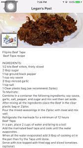 Got This Easy Tapa Recipe On Facebook Ingredients Recipes Recipes Beef Tapa