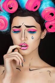 34 个Pop Art 点子| 時尚彩妝, 化妆, 流行艺术
