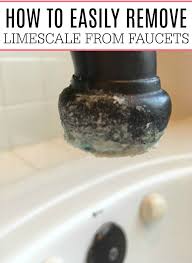 easily remove limescale from faucet