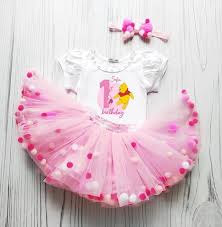 Rosa Geburtstags-Tutu-Kleid für Mädchen mit personalisiertem Namen und  Nummer, Baby-Party-Outfit für ersten Geburtstagskuchen-Smash-Fotos