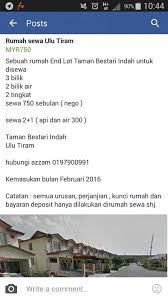 Rumah Sewa Ulu Tiram Posts Facebook