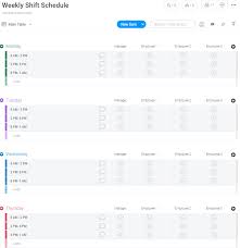 Find the best packages & deals starting from only price 5+ viewpackages do not provide any packages. Weekly Shift Schedule Template Monday Com