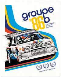 Groupe B 86 Vintage Racing Poster Car Posters Rally Car