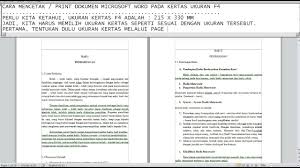 Apabila anda menulis laporan di kertas folio, judulnya ditulis di awal atau lembar pertama. Cara Membuat Ukuran Kertas F4 Di Word 2010 Cara Mengubah Ukuran Kertas F4 Pada Microsoft Word 2010 Youtube