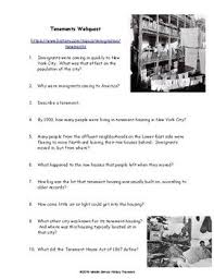 Tenement Webquest Tenement Housing Urbanization Industrial Revolution Industrial Revolution Webquest Tenement