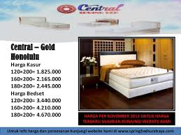 Anda bisa mencari produk ini di toko online yang mungkin jual kasur springbed no 4. Harga Spring Bed Central Surabaya