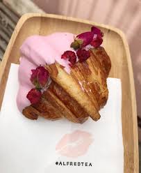 2 717 Likes 68 Comments Alfred Tea Room Alfredtea On Instagram Exclusively At Alfred Tea Room Raspberry Rose Croissant From Alfred Tea Food Shop Food