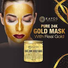 Kayos 24k Gold Mask With Collagen Silk Amino Acids Vitamin E 200 G Rs 599 Gold Face Mask Gold Mask 24k Gold