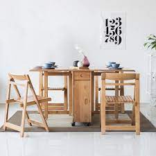 459 99 Modern Space Saving Multifunctional Solid Wood Folding Dining Table 58 Contemporary Dining Room Other By Homary Limited Houzz