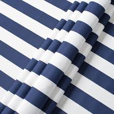 Black And White Striped Outdoor Fabric Solarium Cabana Navy 54 Outdoor Fabric In 2020 Outdoor Fabric Yellow Pillows Cabana