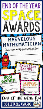 End Of The Year Space Theme Awards In 2020 Classroom Awards Science Printables Space Theme