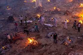 A cremation takes around three to three and a half hours, and the family will watch and wait until the end. India Coronavirus Round The Clock Mass Cremations Bbc News