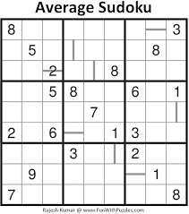 New daily puzzles each and every day! Average Sudoku Puzzle Fun With Sudoku 276