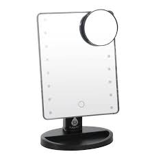 Pursonic Led Touch Dimmable Vanity Makeup Mirror With Detachable 5x Mirror In Black Walmart Com Diy Vanity Mirror With Lights Makeup Mirror Mirrors For Makeup
