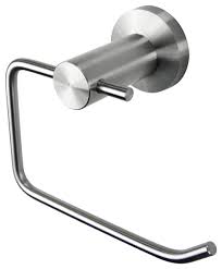 Boann Stainless Steel Toilet Paper Holder Contemporary Toilet Paper Holders By Luxor Outlet This is a beautiful rustic/modern/industrial toilet paper holder that can be used to hold a magazine or phone.