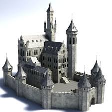 Fantasy Castle 3d Model Medieval Castle Layout Castle Layout Fantasy Castle
