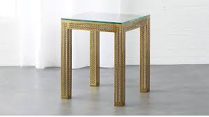 Perforated Glass Side Table Cb2 Side Table Glass Side Tables Square Glass Side Table