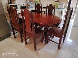 Before its release, homes were filled with clunky remnants of an industrial age long gone by. 6 Seater Wood Oval Dining Table Furniture Home Living Furniture Chairs On Carousell