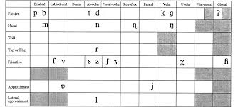 Dutch Consonants In An Ipa Chart