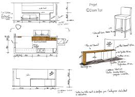 Creation D Un Ilot Bar Entre La Cuisine Et Salle A Manger Ouverture De La Cloison Existante Floor Plans