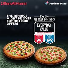 With Our Everydayvalueoffer Of Two Pizzas With Our Everydayvalueoffer Of Two Pizzas Starting At Inr 199 And Inr 99 Food Poster Design Dominos Pizza Food