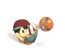 Awww Ness Looks So Cute Trying To Act Like Samus Nintendo Super Smash Bros Kirby And Friends Smash Bros