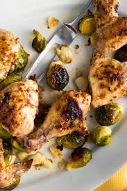 Sheet Pan Coriander Chicken With Caramelized Brussels Sprouts Recipe Recipes Brussel Sprouts Sheet Pan Dinners