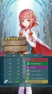 Just be sure to include a good picture along! Sakura Loving Priestess Builds Fire Emblem Heroes Amino