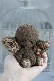 Golden Luxury Elephant Will Be The Best In Your Collection The Classical Teddy Technology Has Been Us Handmade Teddy Handmade Teddy Bears Mohair Teddy Bear