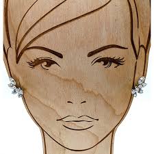 Vintage Duane Sparkling Climber Earrings, Silver Tone Screw Back with Clear