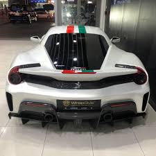 After its world premiere at the pebble beach concours d'elegance®, the new special series ferrari 488 pista spider has made its european debut at the paris m. Ferrari 488 Pista Italian Stripes Design Wrapstyle