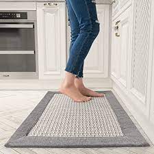 Large kitchen rugs that are placed under the table will make your eating area a focal point. Amazon Com Kitchen Floor Mats For In Front Of Sink Kitchen Rugs And Mats Non Skid Twill Kitchen Mat Standing Mat Washable Kitchen Dining