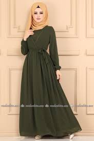 Kruvaze Detayli Tesettur Elbise 5032ef311 Haki Tesettur Elbise Modelleri 2020 Elbise Modelleri The Dress Elbise