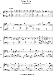 The album features guest appearances from nicki minaj, lil wayne, macy gray and future. Moonlight Sheet Music Ariana Grande Sheetmusic Free Com