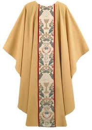 Gold Tapestry Of Life Chasuble Clergy Apparel Pastor Robes Chasubles Gold Tapestry First Communion Dresses Clergy Women