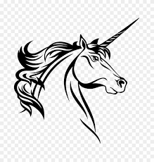 Download the cute cartoon unicorn doodles.outline line art cartoon vector illustration. Unicorn Head Decal Style Horse Head Drawing Unicorn Clipart 152902 Pikpng