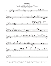 Money Tenor Sax Solo By Pink Floyd Digital Sheet Music