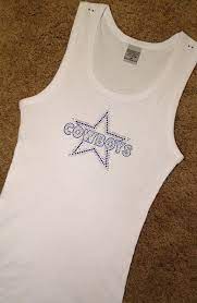 Dallas Cowboys Football Rhinestone Bling Crystal Tank Top Nfl Football Steelers Shirt Tailga Dallas Cowboys Football Fantasy Football Shirt Tank Top Fashion