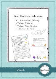 Maybe you would like to learn more about one of these? Eine Postkarte Schreiben Unterrichtsmaterial Im Fach Deutsch Postkarte Schreiben Postkarten Schreiben Lernen