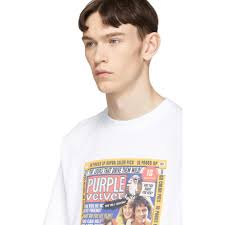 Eytys White Purple Velvet Teen Mag Smith T-Shirt Eytys