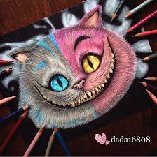 This will help you to craft the cat's face. Cheshire Cat Drawing By Amanda Lee Dada
