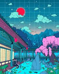 Digital Doodles By Seerlight Anime Scenery Vaporwave Art Anime Scenery Wallpaper
