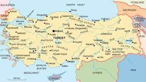 Turkiska förstora och förminska kartan. Turkiet Semester Hotell Och Lagenheter Karta Over Turkiet