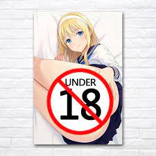 Плакат из аниме для взрослых, сексуальная школьница, блондинка, красивая  Картина на холсте, Декоративная Настенная картина, HD печать для домашнего  декора | AliExpress