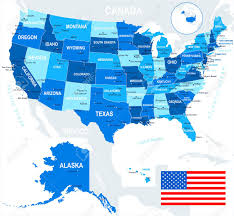 Aquí hay que hacer una salvedad, ya que hablamos del distrito de columbia, una entidad de naturaleza diferente, que acoge a la capital de la nación y que no ingresa dentro de los 50 estados que conforman a estados unidos. Mapa Y Bandera De Estados Unidos Ilustracion Vectorial Muy Detallada La Imagen Contiene Contornos De Tierra Nombres De Paises Y Tierras Nombres De Ciudades Nombres De Objetos De Agua Bandera Ilustraciones