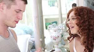 Sexy redhead with curly hair is getting fingered and fucked - SexVid.xxx