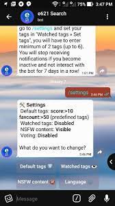 E621 Searchbot Filters And More On Telegram Furry Amino