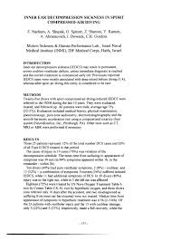 Image result for Inner Ear Decompression Sickness